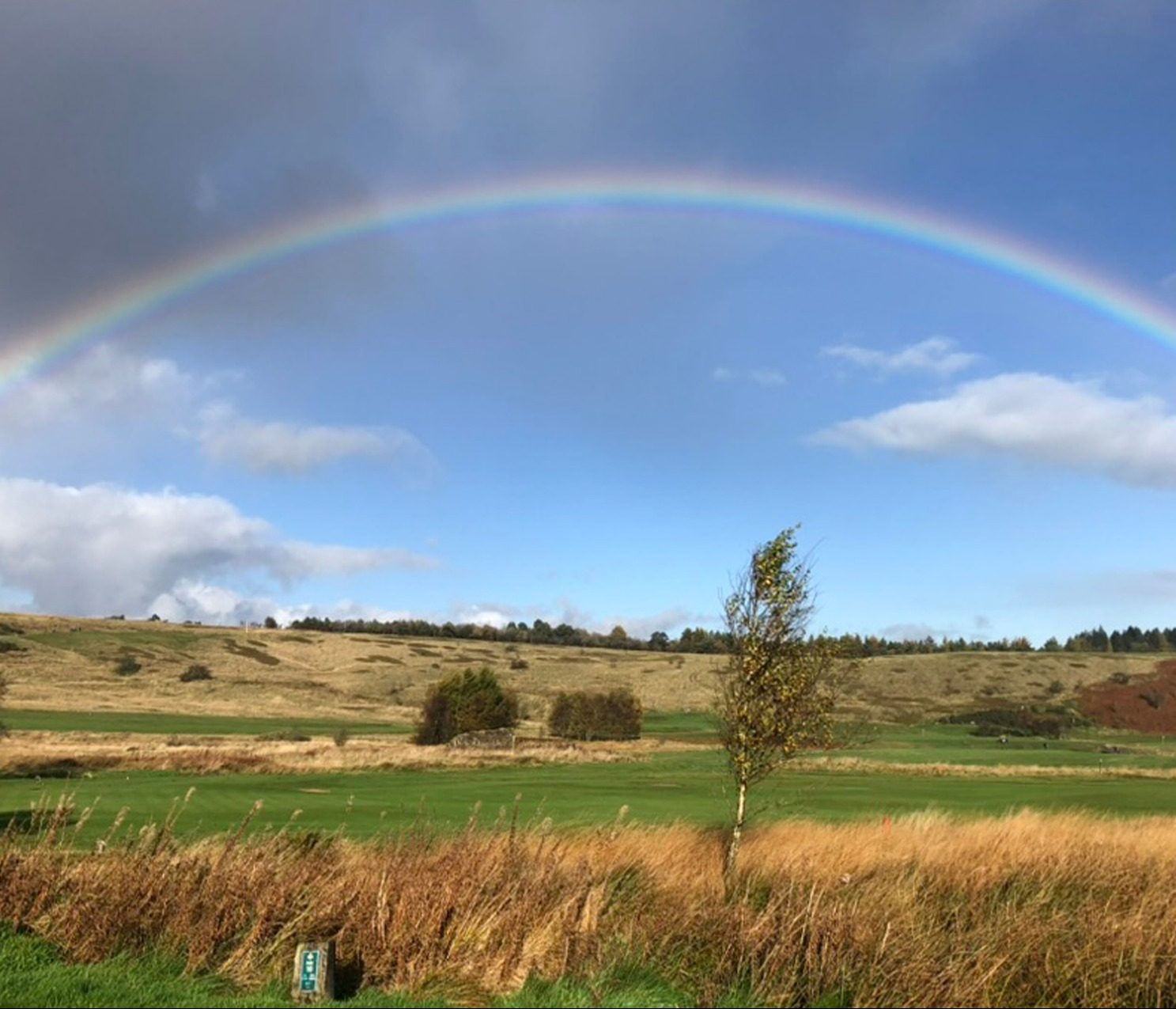 The 10th tee beneath the Pennines